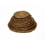круглый плетеный лоток №4