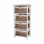 этажерка 4-ярусная с плетеными стеллажами