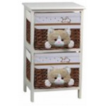 этажерка 2-х ярусная с плетеными стелажами