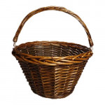 корзина темная круглая с ручкой