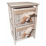 этажерка 2-х ярусная с плетеными стелажами