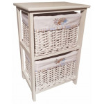 этажерка 2-х ярусная с плетеными стелажами