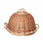 плетеный поднос с куполом из ивовой лозы