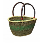 корзина с кожаными ручками