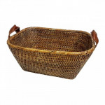 корзина для хранения с кожаными ручками №2