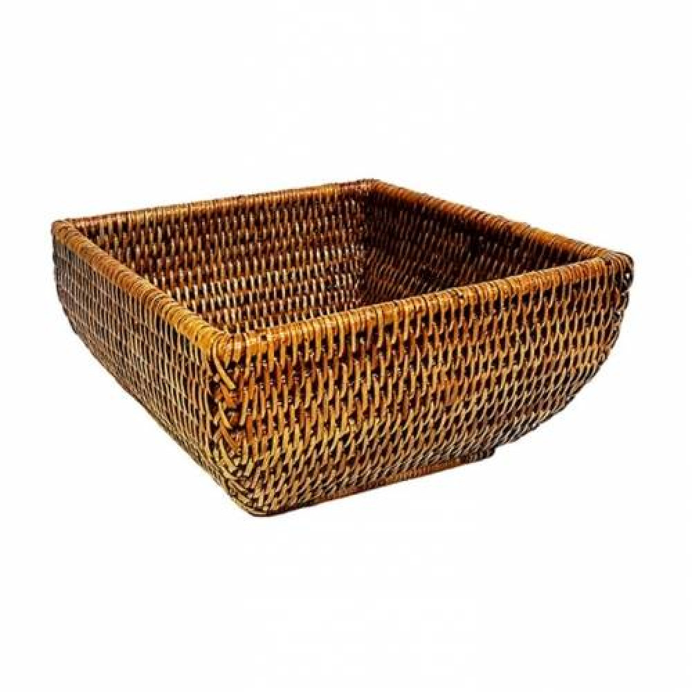 квадратная плетеная миска №2