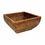 квадратная плетеная миска №2