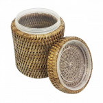 круглая коробка с крышкой и пластиковым вложением №3