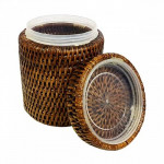 круглая коробка с крышкой и пластиковым вложением №3