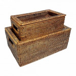 плетеная коробка с внутр.ручками №2