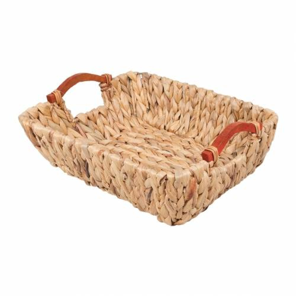 поднос плетеный с деревянными ручками №3