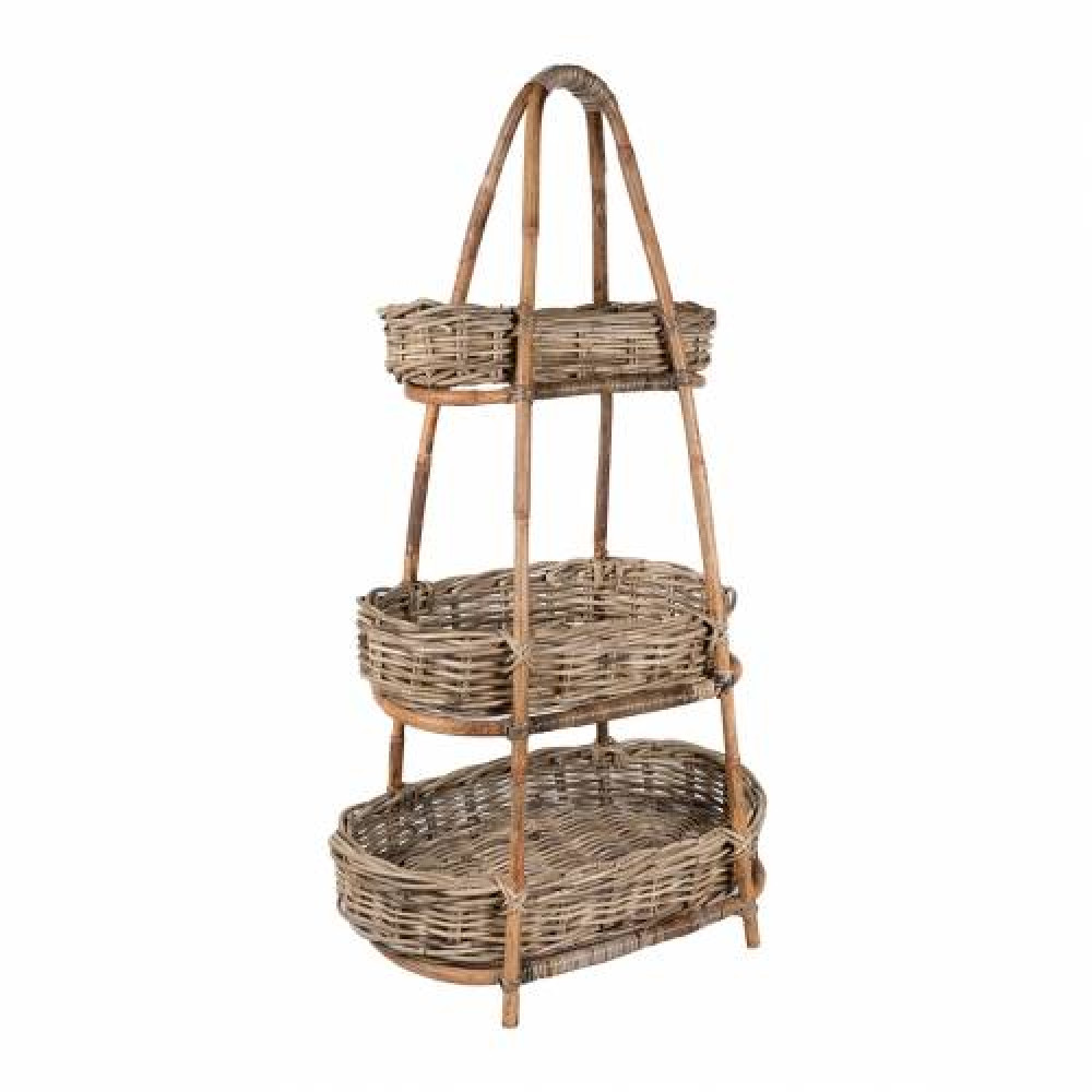 корзины 3 шт. на деревянной подставке