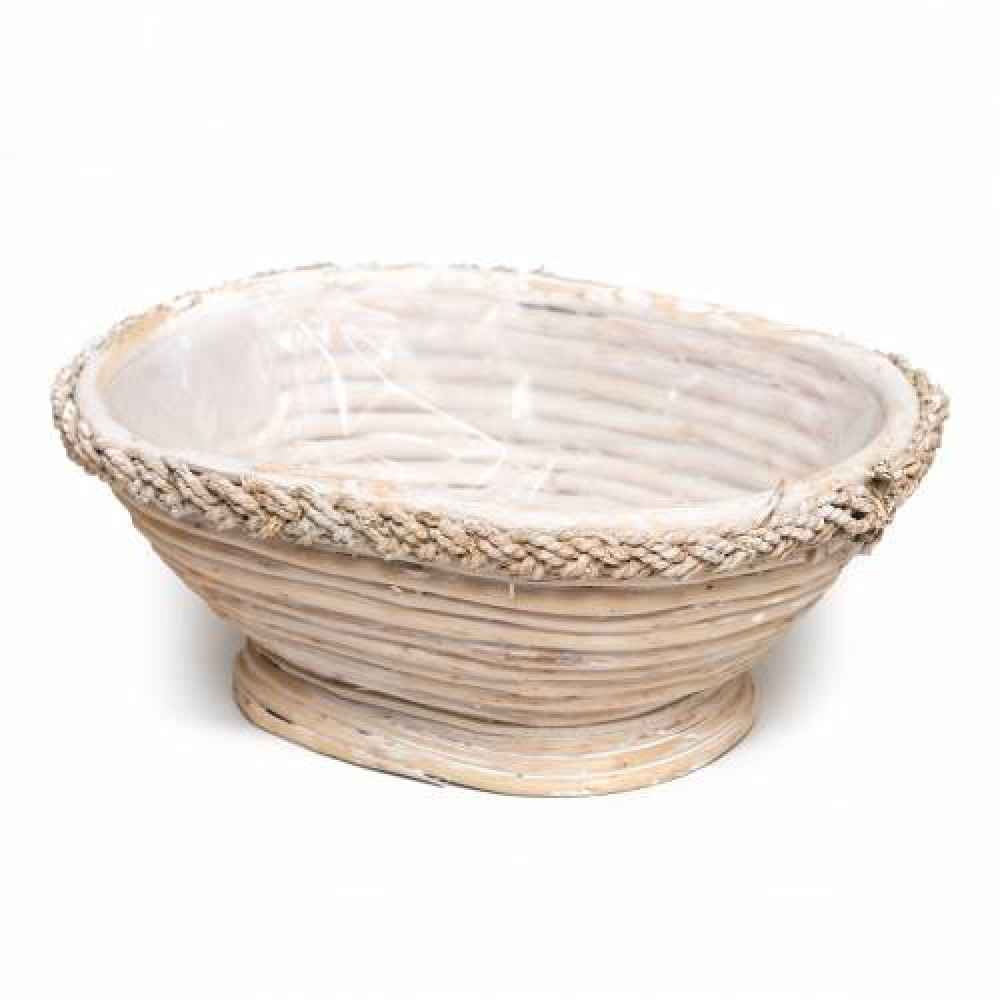 плетеная корзина-ваза