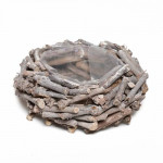 плетеная корзина-ваза