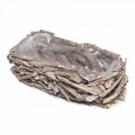 плетеная корзина-ваза