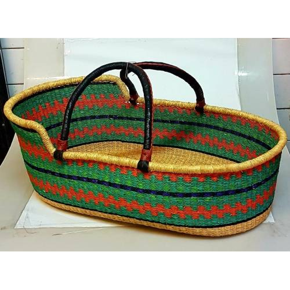 люлька плетеная с кожанными ручками