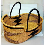 люлька плетеная с кожанными ручками