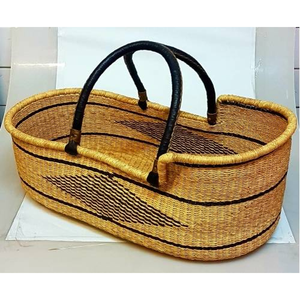 люлька плетеная с кожанными ручками