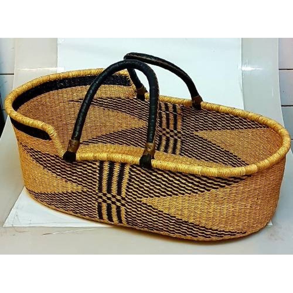 люлька плетеная с кожанными ручками