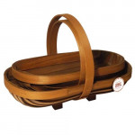 корзина коричневая из древесины №1